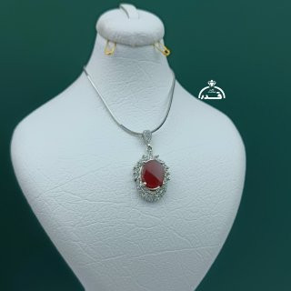 مدال عقیق سرخ یمنی طبیعی کد 2159