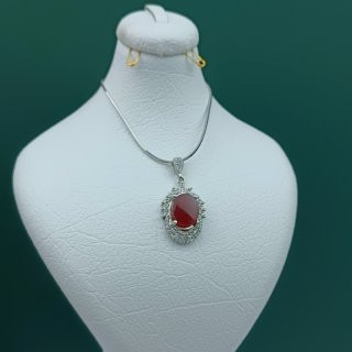 مدال عقیق سرخ یمنی طبیعی کد 2159