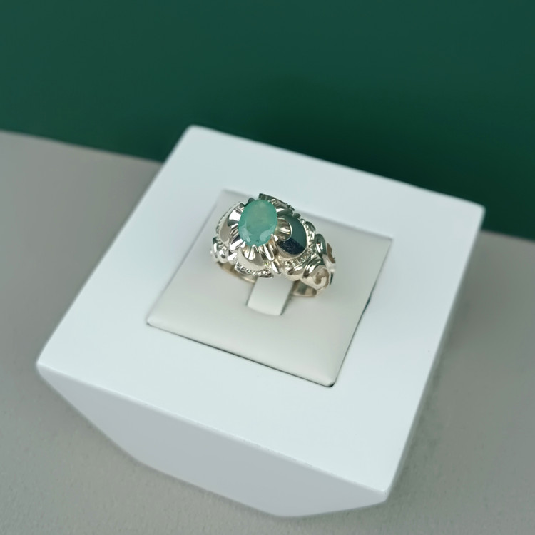 انگشتر زمرد زامبیا طبیعی کد 2295