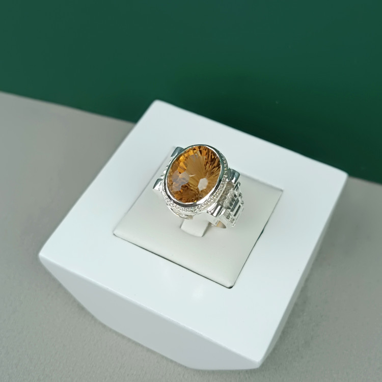 انگشتر سیترین طبیعی کد 2308