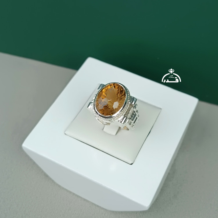 انگشتر سیترین طبیعی کد 2308