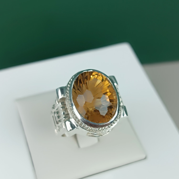 انگشتر سیترین طبیعی کد 2308