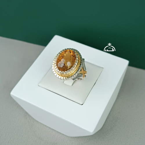 انگشتر سیترین طبیعی کد 2330
