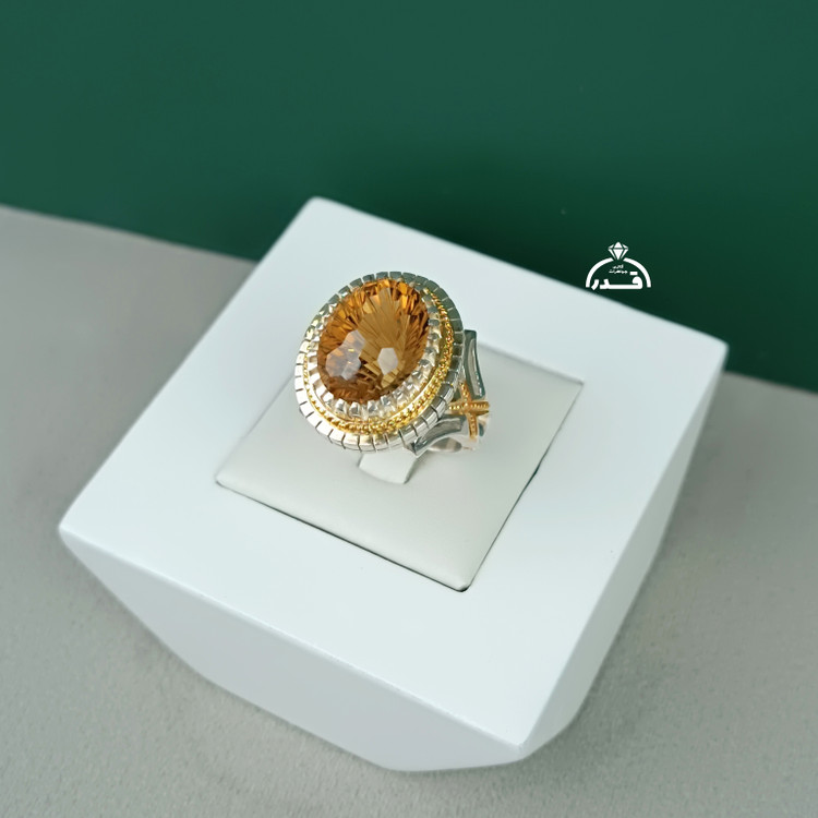 انگشتر سیترین طبیعی کد 2330