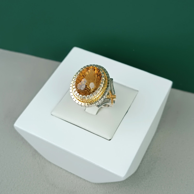انگشتر سیترین طبیعی کد 2330